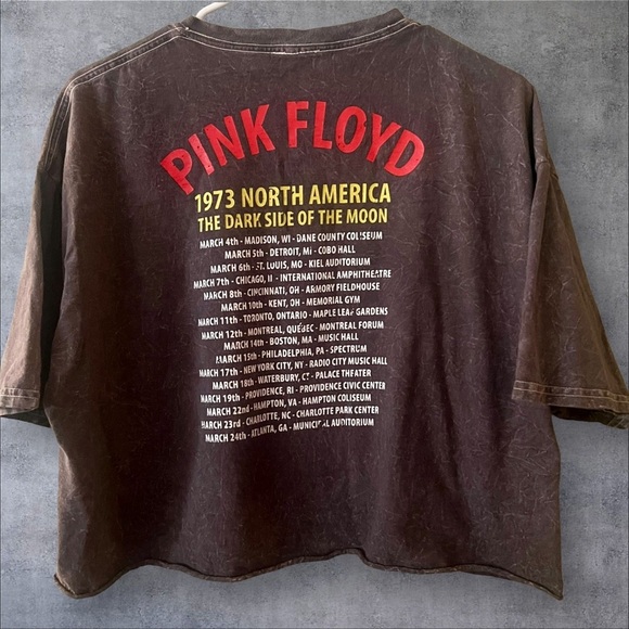 Pink Floyd Dark Side of the Moon Crop T Shirt - Picture 3 of 6